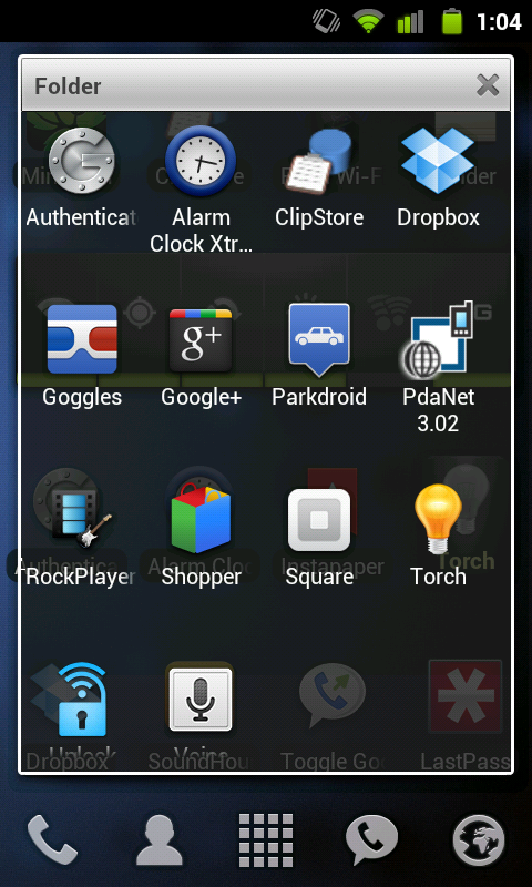 Some favorite Android apps, folder-ized