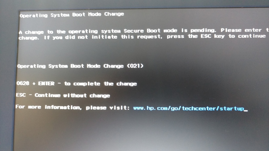 Photo of Stream's warning about secure boot mode being off