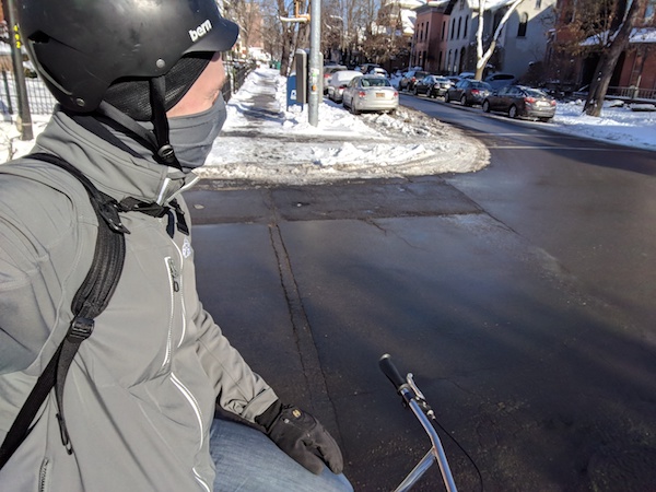 winter biking getup