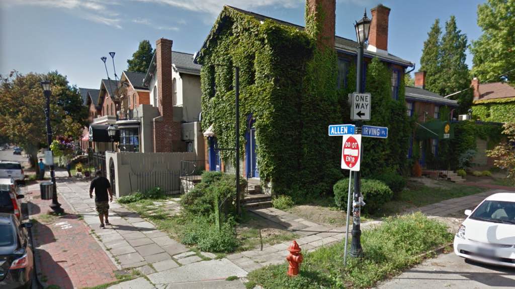 House at corner of Allen St and Irving Pl in Buffalo NY