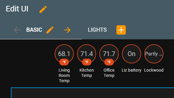 Badges on a Panel view in Home Assistant