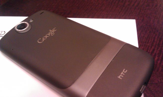 Nexus One, closeup of back